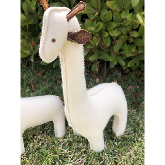 Baby Luxury Nursery Felt Animal Bookend Elephant Giraffe RH Restoration Hardware - Picture 3 of 5